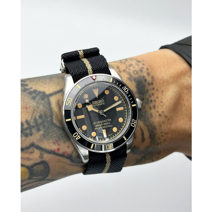 Custom Seiko Mod • BB58 no-date on Nato • 39mm